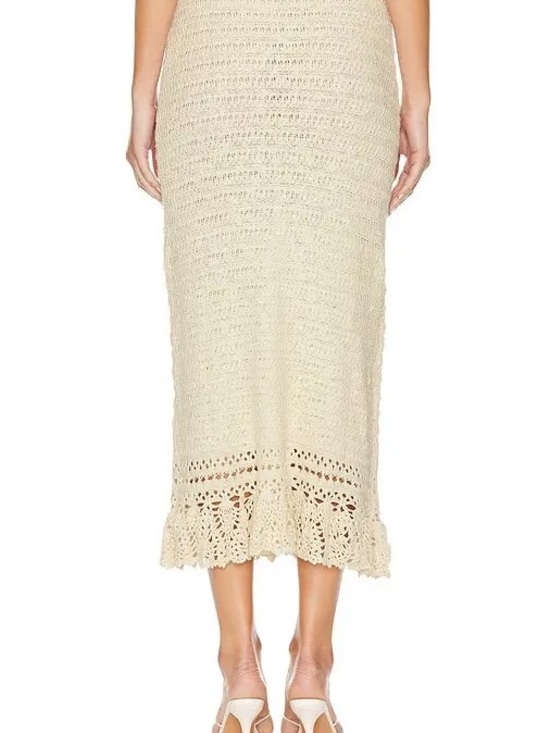 Rails Dresses & Skirts - RAILS-Sydney Cream Crochet Midi Skirt